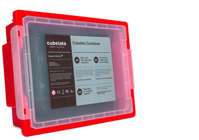 Cubelets Container - Cherry red color