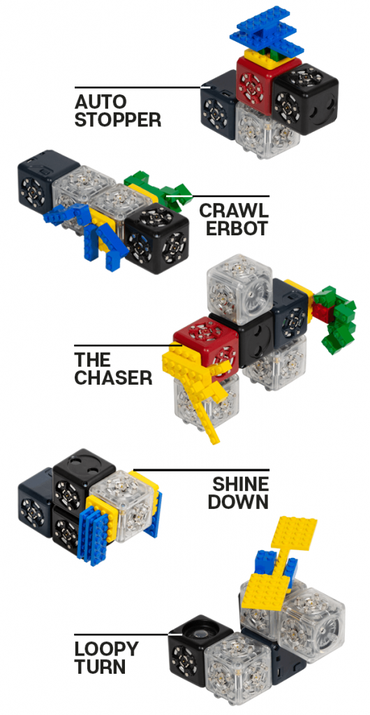 Robots you can build with Cubelets robot blocks.